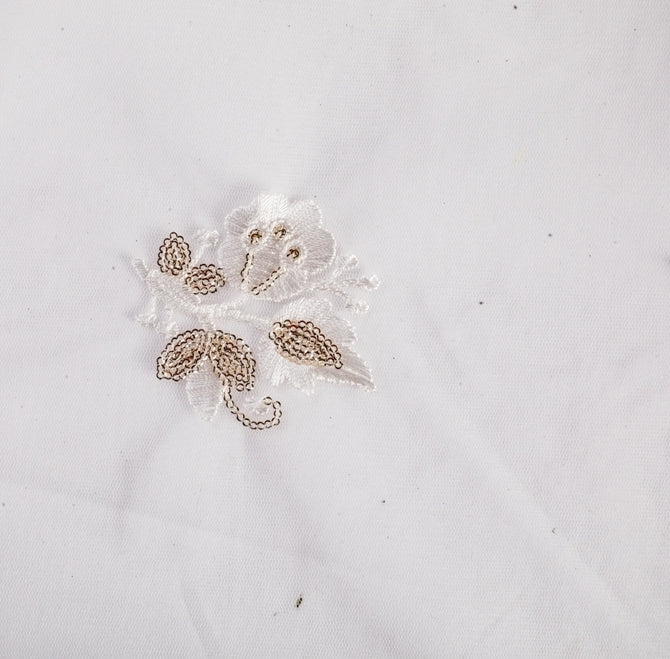 Magical Lush Net Fabric (White, Gold, Net)