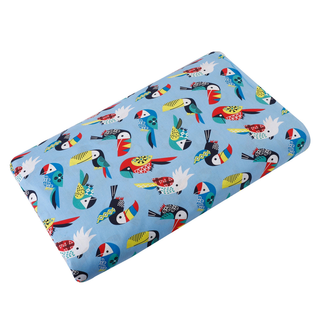 Kenzo Cotton Fabric (Blue, Animals & Bird, Cotton)