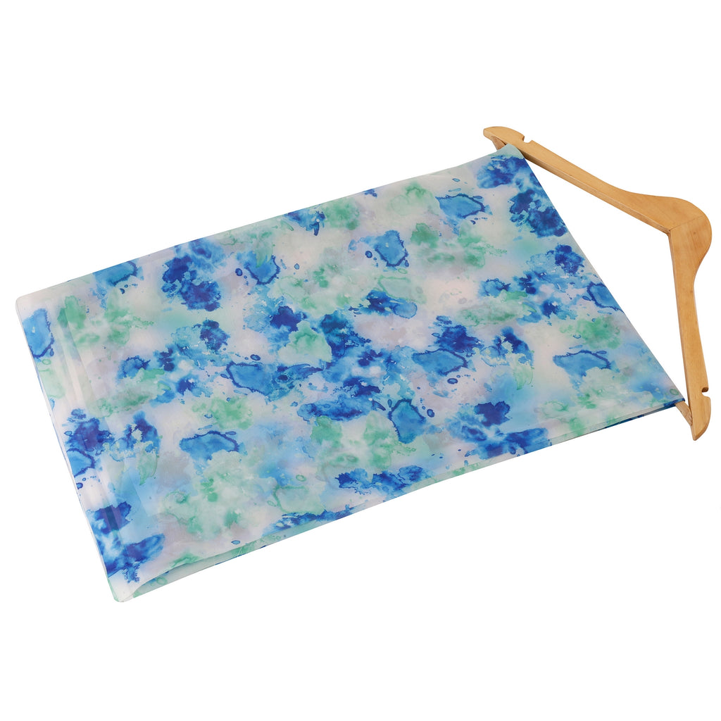 Fashion Passion Georgette Fabric (Blue, Green, Tie Dye, Georgette)