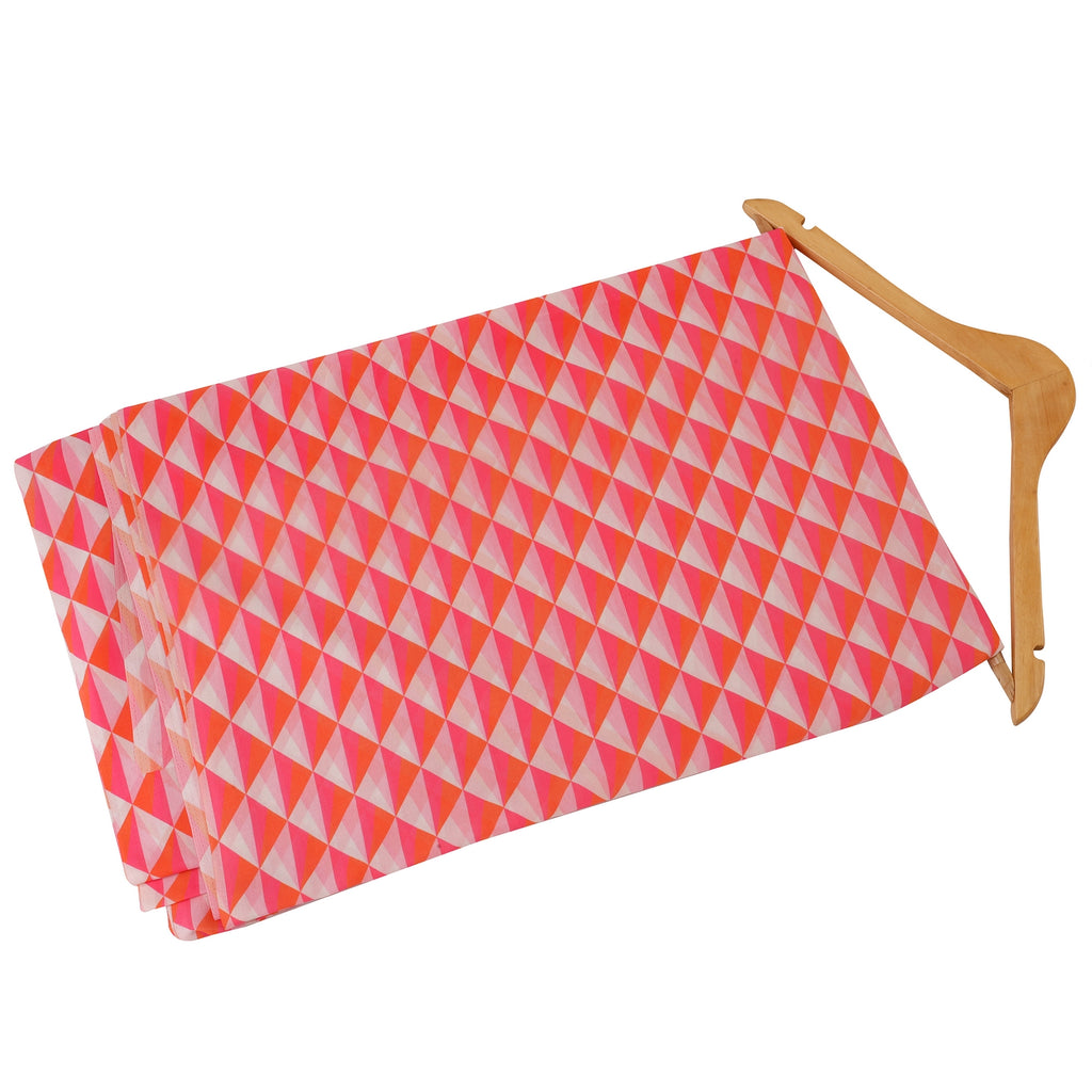 Pretty Vogue Georgette Fabric ( Pink, Orange, Georgette )