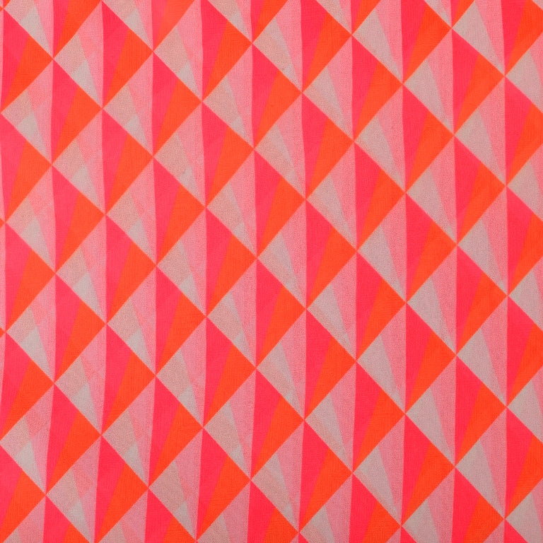 Pretty Vogue Georgette Fabric ( Pink, Orange, Georgette )
