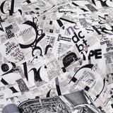 Vogue Alert Crepe Fabric (Black, White, Magazine, Newspaper, Crepe)