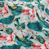 Elle Paradise Georgette Fabric (Green, Georgette)