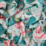 Elle Paradise Georgette Fabric (Green, Georgette)