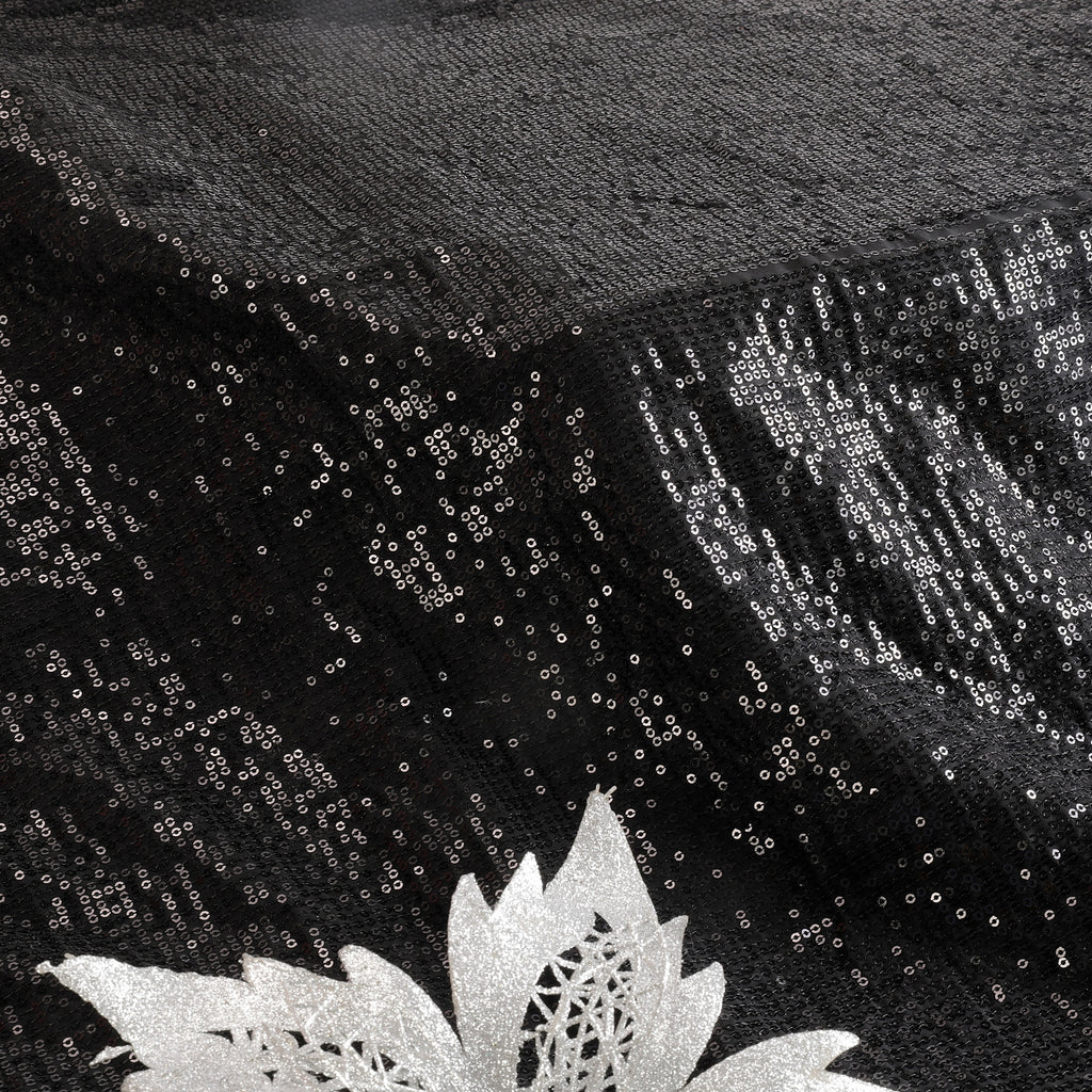 Cocktail Pop Georgette Fabric (Black, Sequin, Georgette )