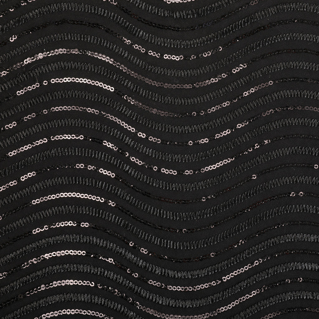 Date Night Georgette Fabric (Black, Georgette )