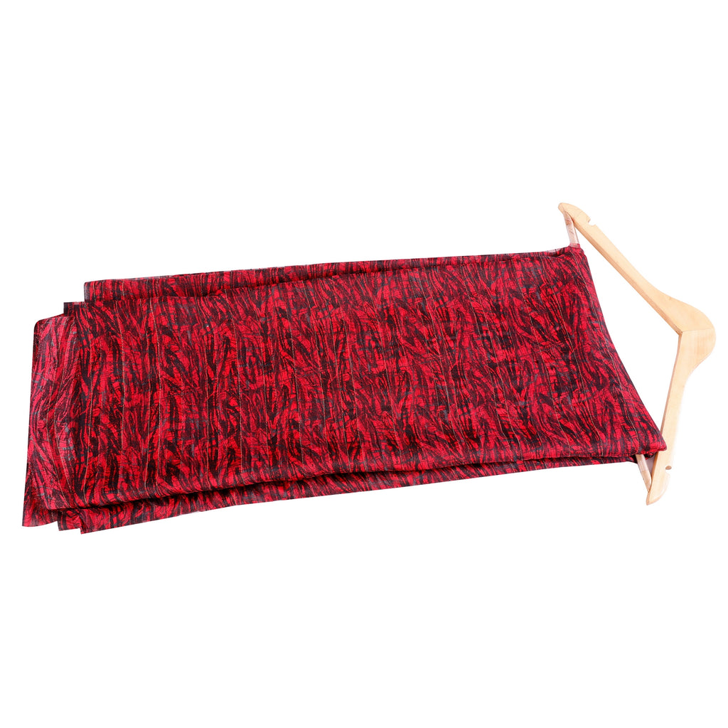 Glam Goergette Fabric (Red Black, Abstract, Goergette )