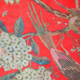 Queen of Love Georgette Fabric (Red Floral, Georgette )