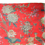 Queen of Love Georgette Fabric (Red Floral, Georgette )