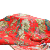 Queen of Love Georgette Fabric (Red Floral, Georgette )