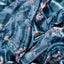 Bright in Blush Satin Fabric (Blue, Floral, Satin)