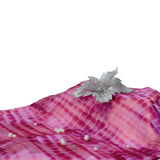 Glow in love  Satin Fabric (Pink, Tie Dye, Satin)