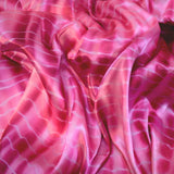 Glow in love  Satin Fabric (Pink, Tie Dye, Satin)