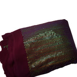 Sparkling Saturday Georgette Fabric (Red , Sequin, Georgette)