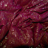 Sparkling Saturday Georgette Fabric (Red , Sequin, Georgette)