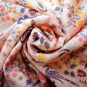 Fashion Inspo Chanderi Fabric (Baege, Floral, Chanderi)