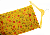 Blossom Couture Chanderi Fabric (Yellow, floral, Chanderi)