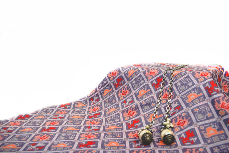 Patola Fashion Muslin Fabric (Grey, Patola, Muslin)