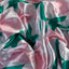 Belle Italia Satin Fabric (Green & Pink, Modern, Satin)