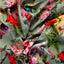 Blooming Couture French Crepe Fabric (Green, Floral, French Crepe)