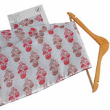 Good Grace Satin Fabric (White & Pink, Floral,Satin)