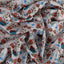 Little paradise Bengali Silk Fabric  (White, Animals & Bird, Bengali Silk)