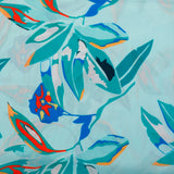 Shades of Paradise Crepe Fabric (Green, Blue, Crepe)