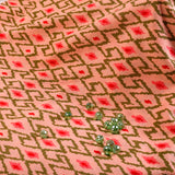 Youthful Gloss Mulmul Fabric (Peach, Traditional, Mulmul)