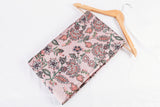 Amour Romance Satin Fabric (Peach, Floral ,Satin)