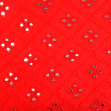 Rouge Beauty  Goergette Fabric(Red, Mirror Work, Goergette)
