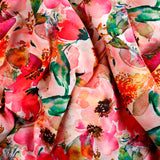 Wilderness Couture Muslin Fabric (Pink, Floral, Muslin)
