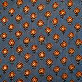 Deep Light Mulmul Fabric (Dark Blue, Floral , Mulmul)
