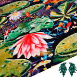Gulistaan Muslin Fabric(Green, Floral, Muslin)