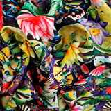 Gulistaan Muslin Fabric(Green, Floral, Muslin)