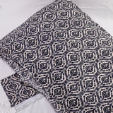 Morris Tulip Satin Fabric (Black & White, Modern, Satin )