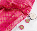 Lavish Queen Chanderi Silk Fabric (Pink, Chanderi Silk)