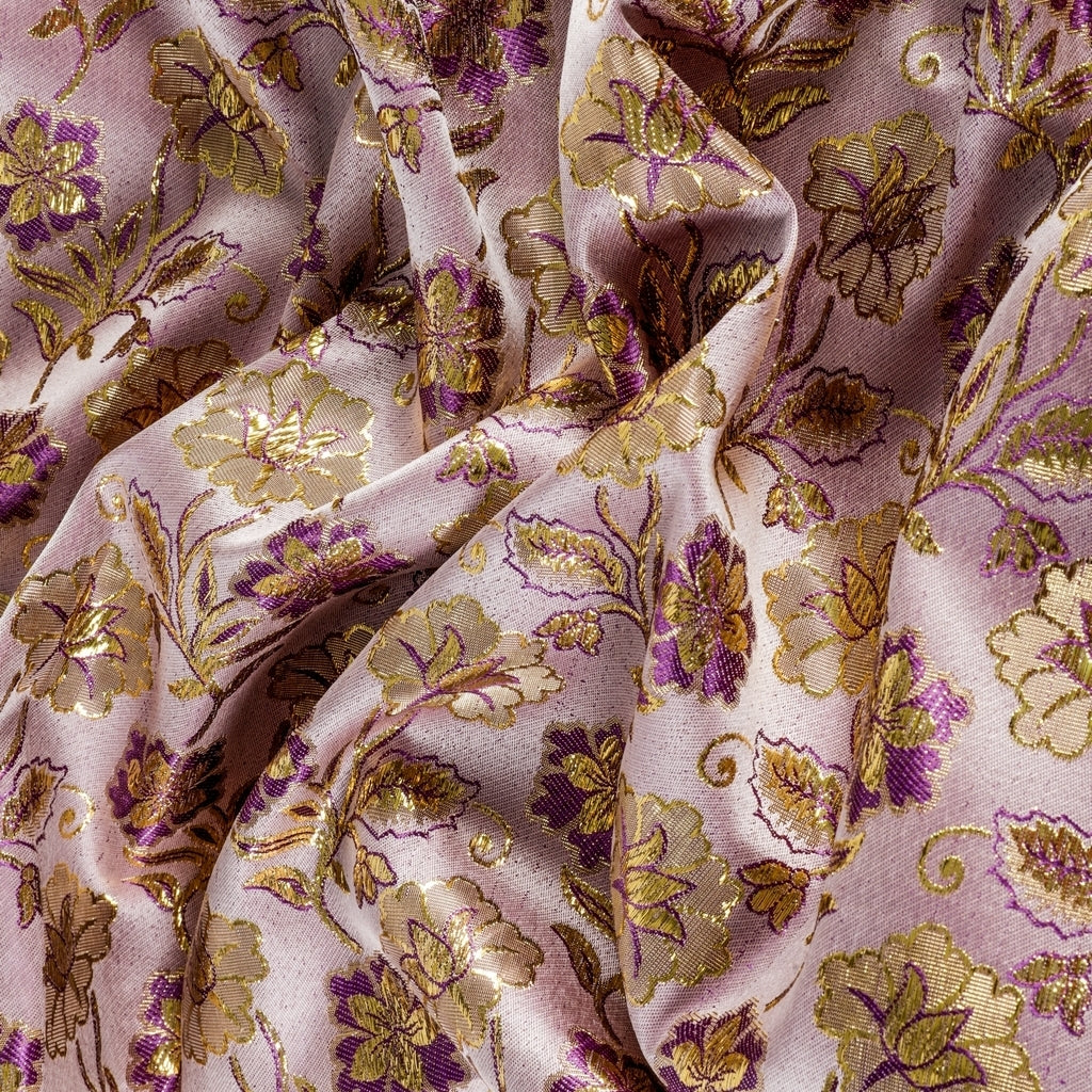 Voilet in Passion Jacquard Fabric (violet,  Floral & Foiling,Jacquard)