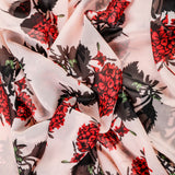Love Dolce and Gabbana Georgette Fabric (Peach, Floral, Georgette)