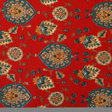 Euforia Cotton Fabric (Red, Traditional, Cotton)
