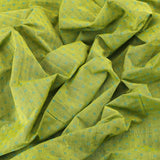 Summer Time Goodness Handloom Cotton Fabric (Green, Handloom Cotton)