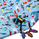 Kenzo Cotton Fabric (Blue, Animals & Bird, Cotton)