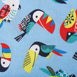 Kenzo Cotton Fabric (Blue, Animals & Bird, Cotton)