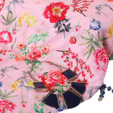Flora Verdant Muslin Fabric (Pink, Floral, Muslin)