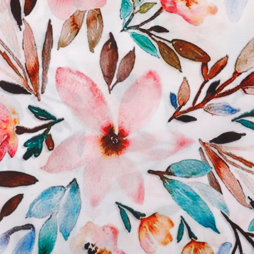 Pastel Blossom Muslin Fabric (Pink, Floral, Muslin)