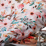 Pastel Blossom Muslin Fabric (Pink, Floral, Muslin)