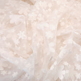 Cocktail Wave Organza Fabric (White , Floral, Organza)