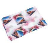 Italy the Paradise Crepe Fabric (Pink, Blue, Crepe)