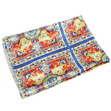 Forever Couture Satin Fabric (Blue & Red, Modern, Satin)