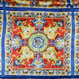 Forever Couture Satin Fabric (Blue & Red, Modern, Satin)