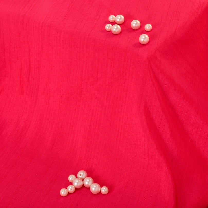 Bridal Asia Chanderi Fabric (Pink, Plain, Chanderi)